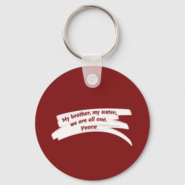 Llavero Mensaje de paz de borrado de pintura (Anverso)