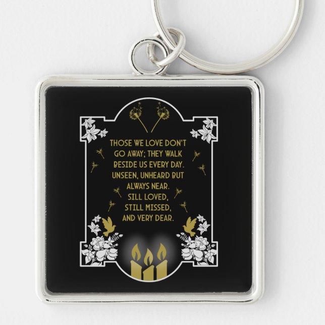 Llavero Mensaje de soporte de condolencia (Frente)