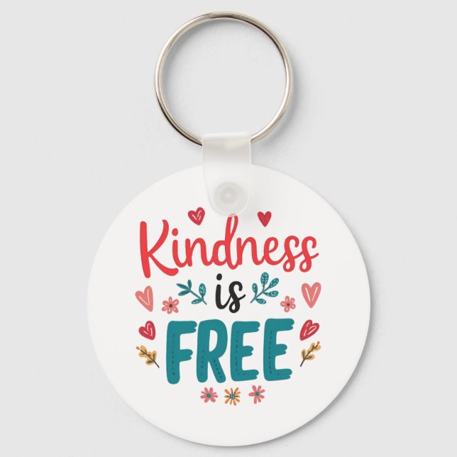 Llavero Mensaje positivo "Be Kind" con corazón (Anverso)