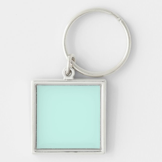 Llavero menta verde de cameo sólido turquesa suave (Frente)