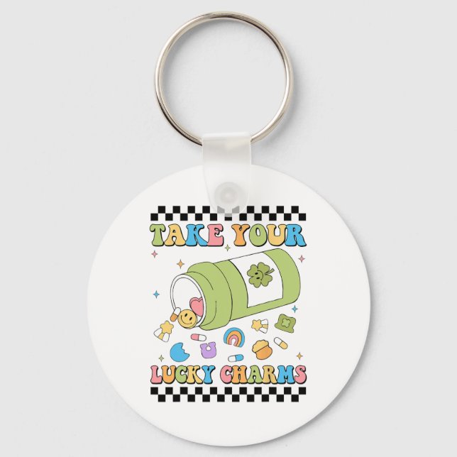 Llavero Mental Awareness Take Your Lucky Charm Pills Healt (Anverso)