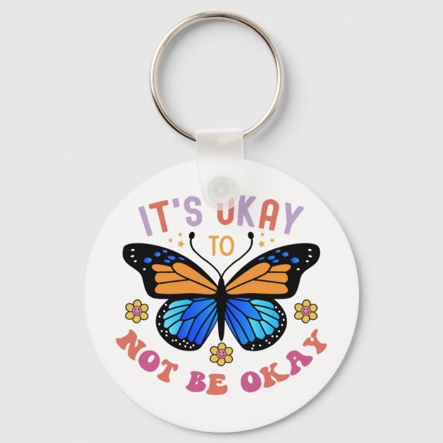 Llavero Mental Health Awareness Monarch Butterfly (Anverso)
