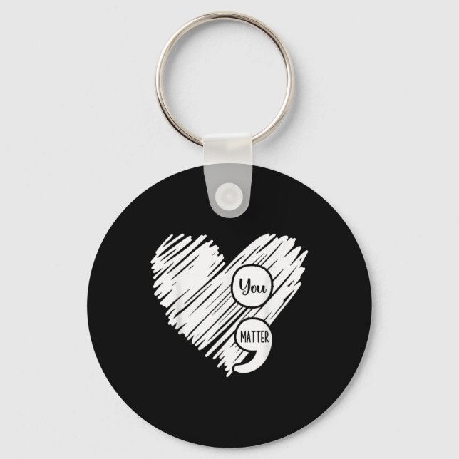 Llavero Mental Health Awareness Week Semicolon Suicide Pre (Anverso)