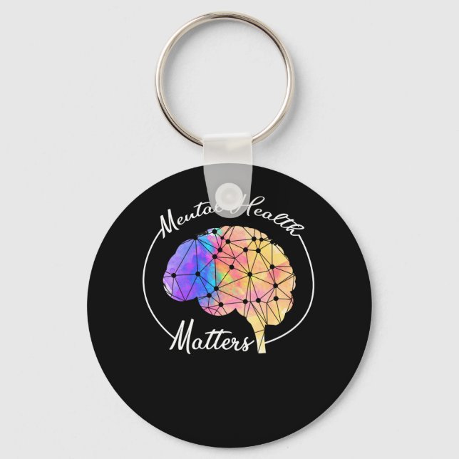 Llavero Mental Health Matters Funny Brain Multi-Color (Anverso)
