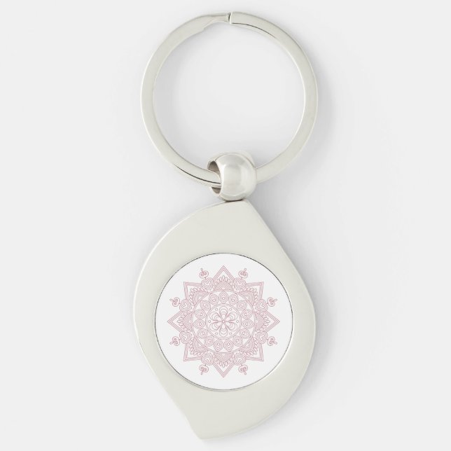 Llavero Mentalidad Mandala Design Keychain Metalizado (Anverso)