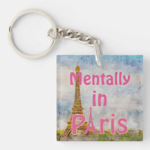 Llavero Mentalmente En París Keychain