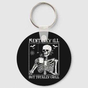 Llavero Mentalmente Enfermo Pero Totalmente Chill Hallowee