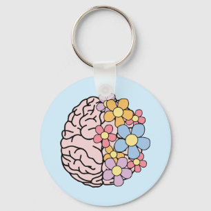Llavero Mente Floral Cerebro