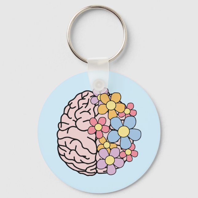 Llavero Mente Floral Cerebro (Anverso)