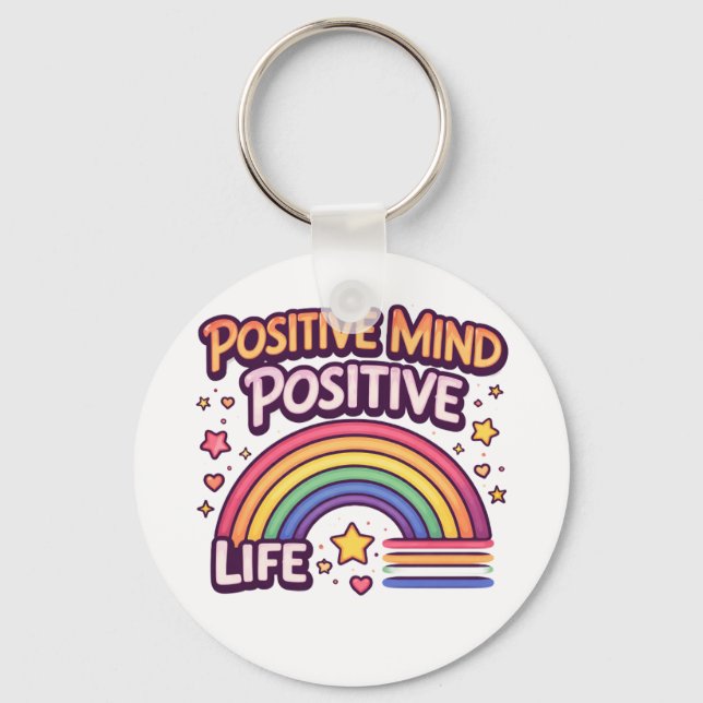 Llavero Mente Positiva Vida Positiva (Anverso)