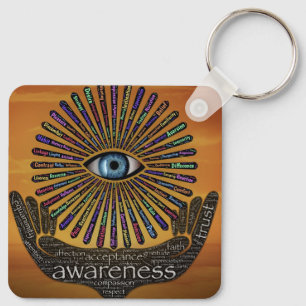 Llavero Mentes de Concienciación Ojo Arte Inspirador de Pa