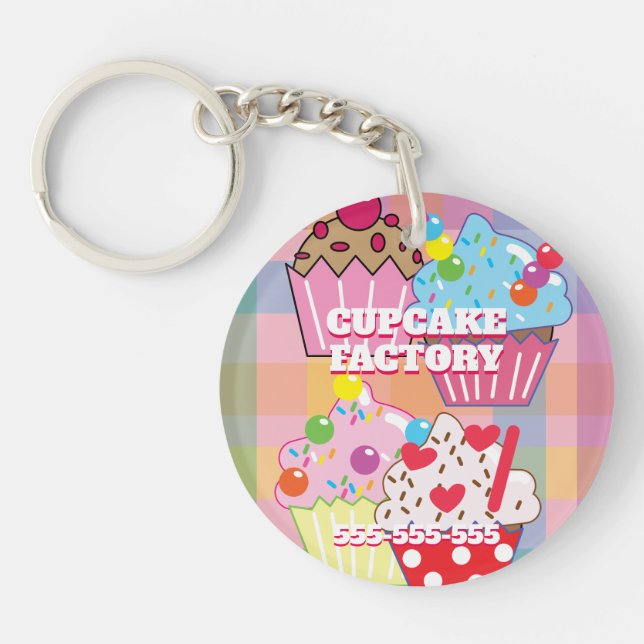 Llavero Menú de fábrica de CUPCAKES (Frente)