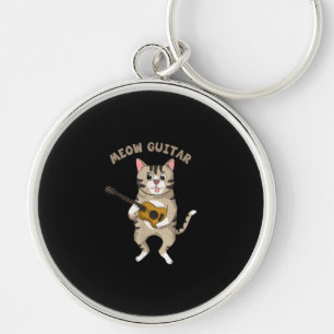 Llavero Meow Guitar Cute Cat Tocando Guitarra Graciosas Ki