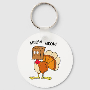 Llavero Meow Meow Fun Turkey Hello Fall Season Men