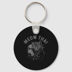Llavero Meow Thai Funny Muay Thai Boicot Cat Artes Marcial