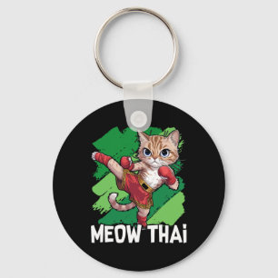 Llavero Meow Thai Funny Muay Thai Boicot Cat Artes Marcial