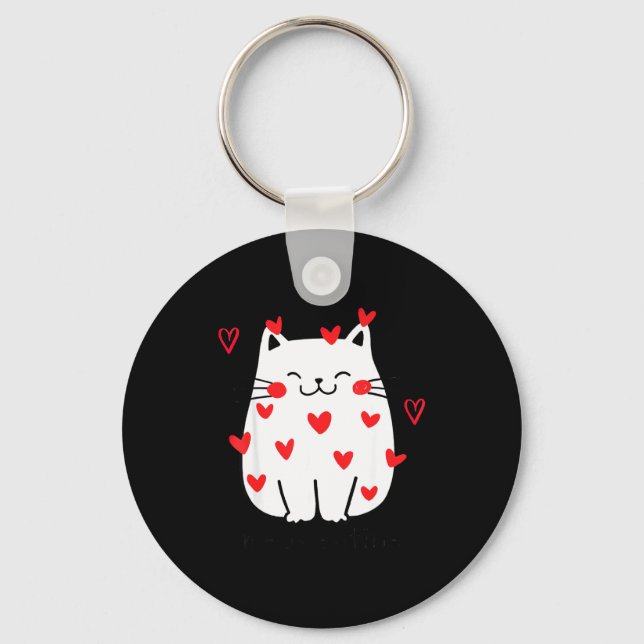 Llavero Meowentine Cute Cat Valentines Day Men Women Cat D (Anverso)