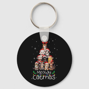 Llavero Meowy Catmas Cat Árbol de Navidad Navidad Hombres