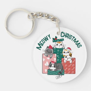Llavero Meowy Catmast Cute Navidades Gatos