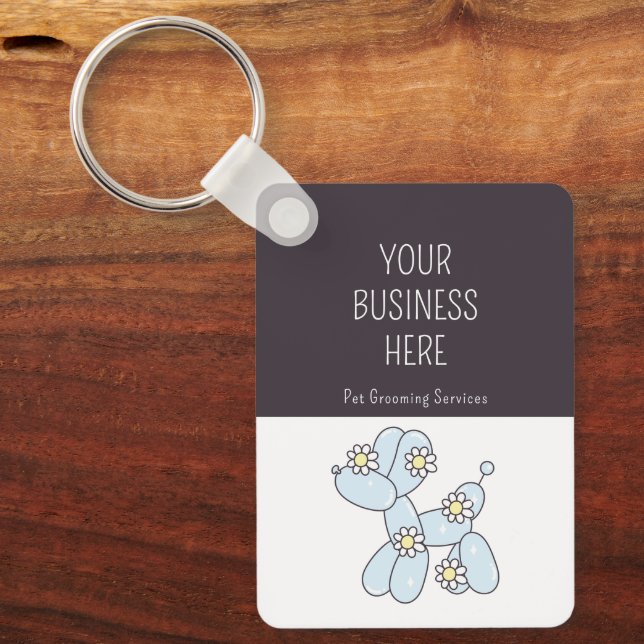 Llavero Mercadería de perro con globo (Anverso)