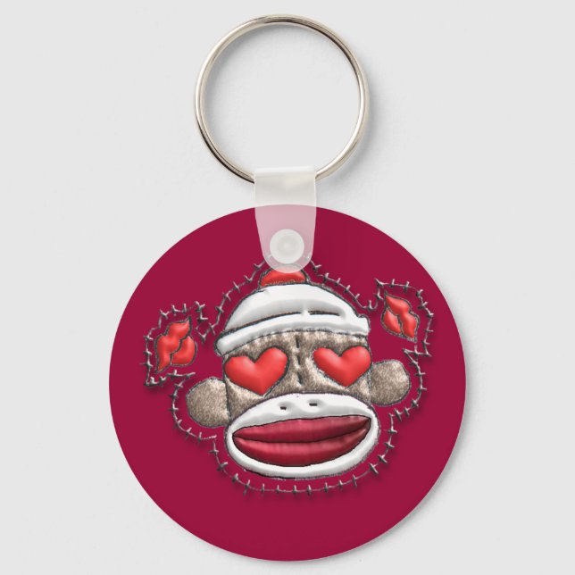 Llavero Mercadería Sock Monkey Valentine (Anverso)