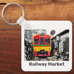 Llavero Mercado ferroviario Mae Klong Vintage Thailand Ret