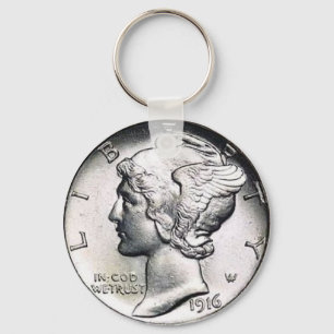 Llavero Mercury Dime Key Chain.
