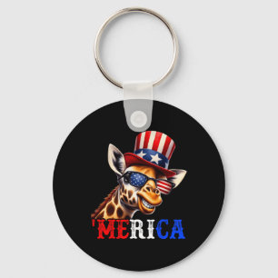 Llavero Merica Giraffe Patriótica 4 De Julio Divertidos Ni