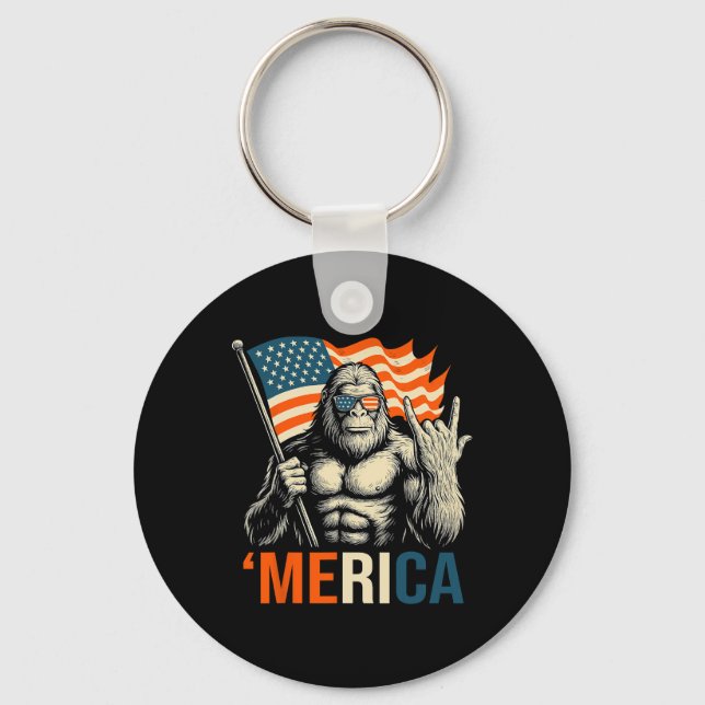 Llavero ‘merica Gorilla Flag Sungles Funny Patriotic  (Anverso)