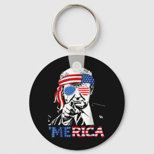 Llavero Merica Shirt Felíz 4 De Julio Merica Trump