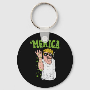 Llavero Merica Trump Bae Smoed Weed Funny Stoner Gift