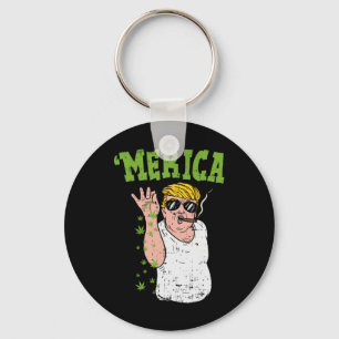 Llavero Merica Trump Bae Smoed Weed Funny Stoner Gift