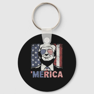 Llavero Merica Trump Feliz 4 De Julio Bandera Norteamerica