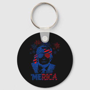 Llavero Merica Trump Feliz 4 De Julio Bandera Norteamerica