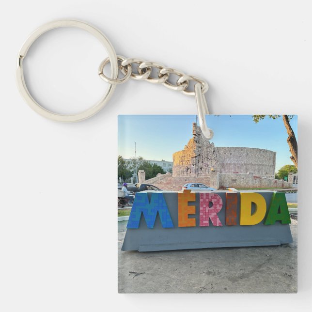 Llavero Mérida, México - Keychain acrílico (Frente)