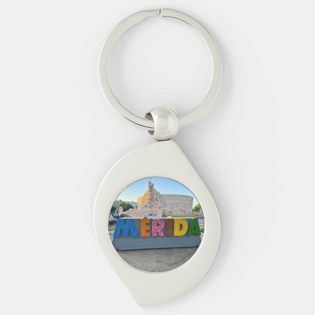 Llavero Mérida, México - Keychain Metalizado (Anverso)