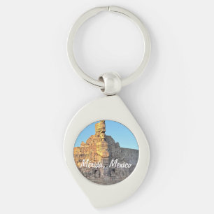 Llavero Mérida, México - Keychain Metalizado