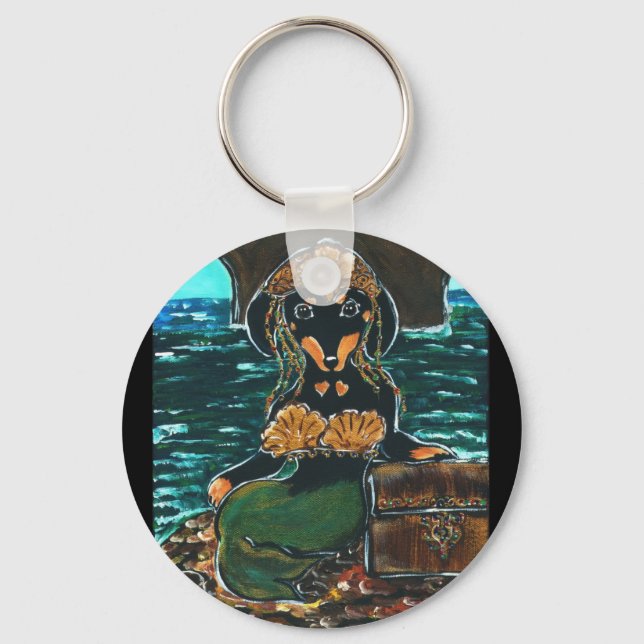 Llavero Mermaid Dachshund (Anverso)