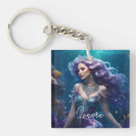 Llavero Mermaid Purple Hair