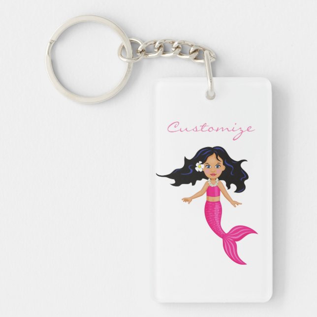 Llavero Mermaid Thunder_Cove de cola rosa (Frente)