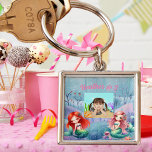 Llavero Mermaids Keychain Kids Birthday Party Favor<br><div class="desc">"Aprovecha la magia de un cumpleaños con la sirena con nuestra Personalizado Photo Mermaids Theme Kids Birthday Keychain! Este encantador keychain presenta un diseño de sirena, con escalas espumosas y acentos de temática marina. Personalízalo con una foto del niño de cumpleaños para crear un conservador único y memorable. Perfecto para...</div>