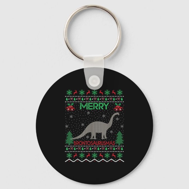 Llavero Merry Brontosaurus Xmas Gift Ugly Brontosaurus Chr (Anverso)