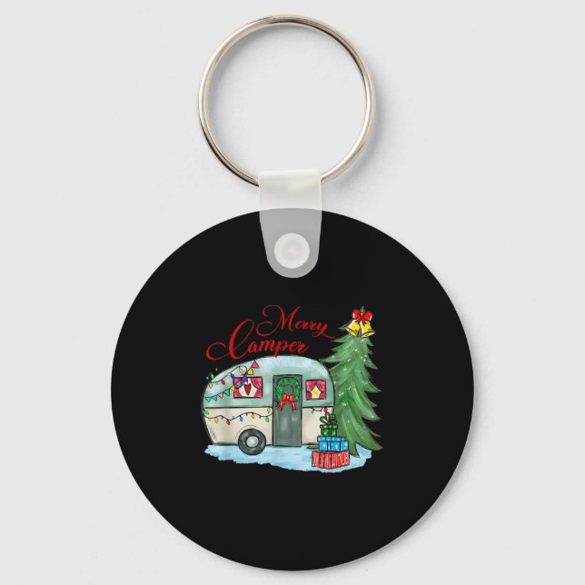 Llavero Merry Camper Christmas Santa Camper Camng Truck Xm (Anverso)