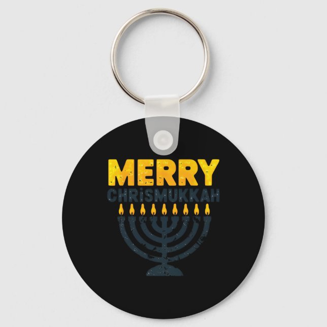 Llavero Merry Chrismukkah Navidades Hanukkah Chanukiah Gif (Anverso)