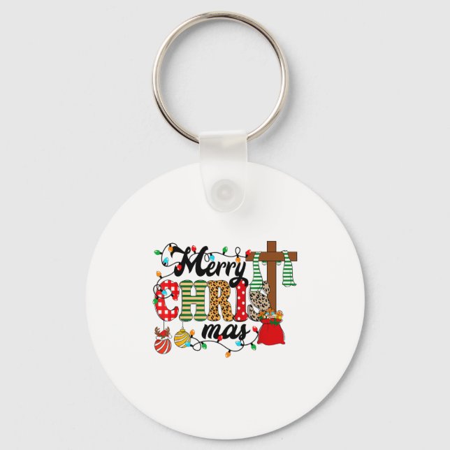 Llavero Merry Christ Mas Christian Christmas Jesus Christm (Anverso)
