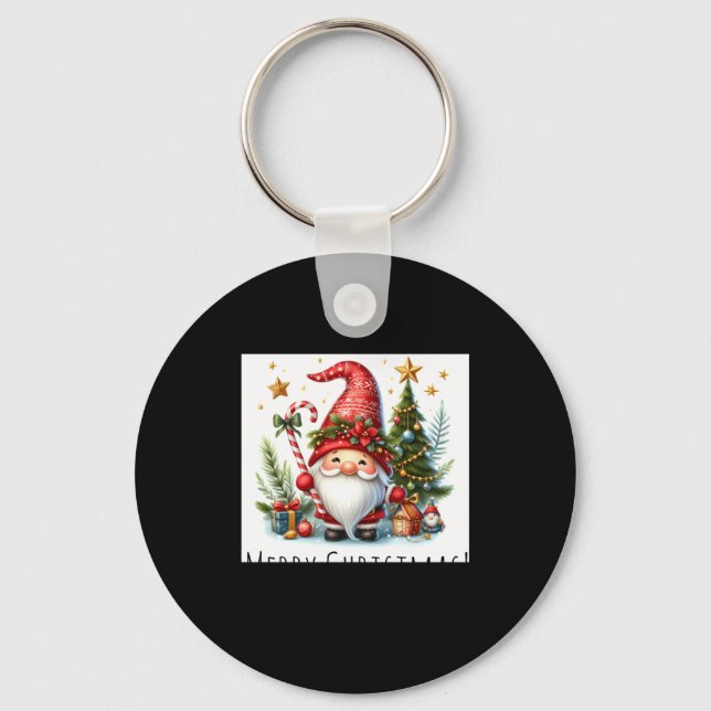 Llavero Merry Christmas Cute Christmas Gnome And More  (Anverso)