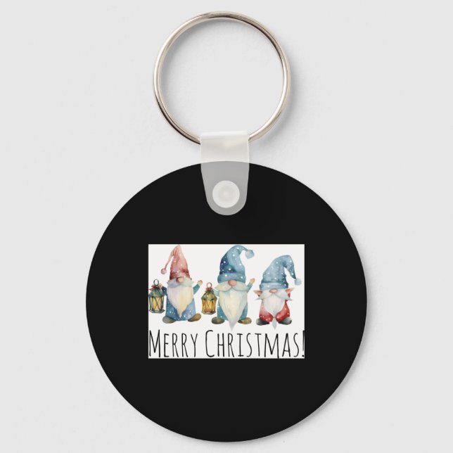 Llavero Merry Christmas Cute Christmas Gnomes T Shirt  (Anverso)