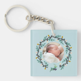 Llavero Merry Christmas Deer with Wreath Teal