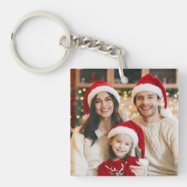 Llavero Merry Christmas Family Photo Keychain Custom