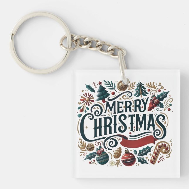 Llavero Merry Christmas Festive & Heartfelt  (Frente)